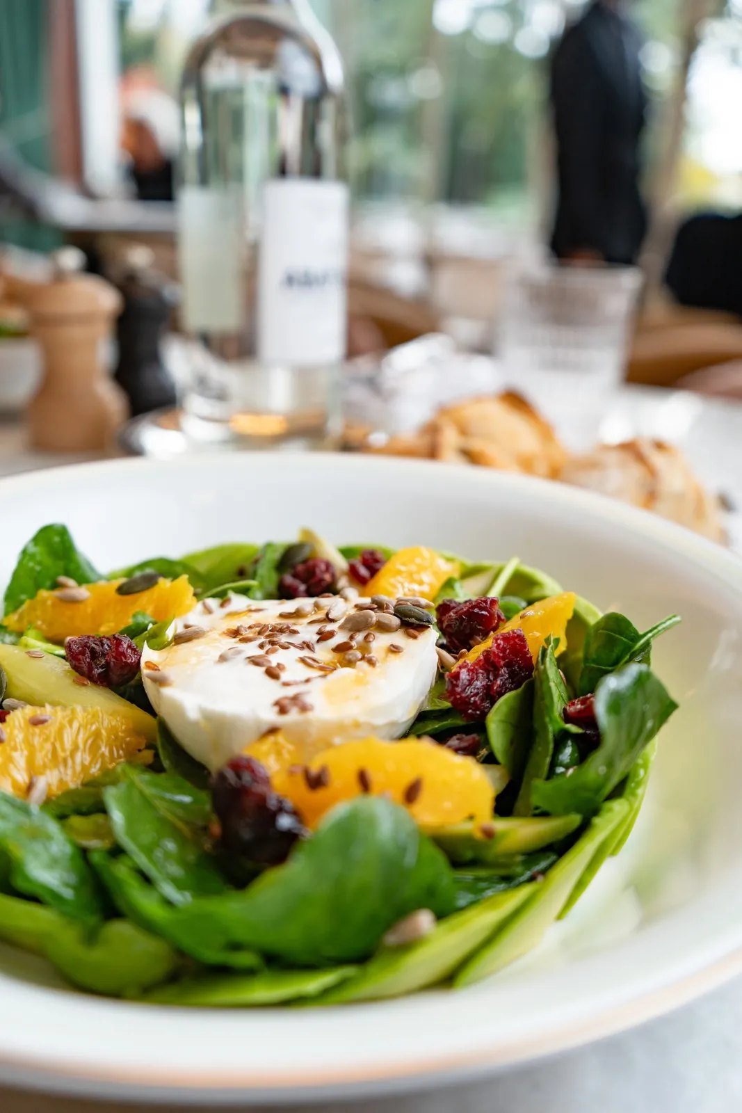 Salade, burrata et agrumes
